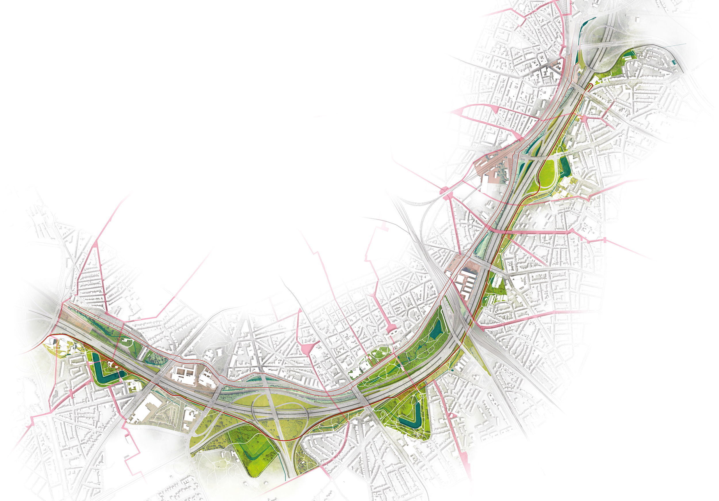 Het conceptontwerp voor Ringpark Groene Vesten