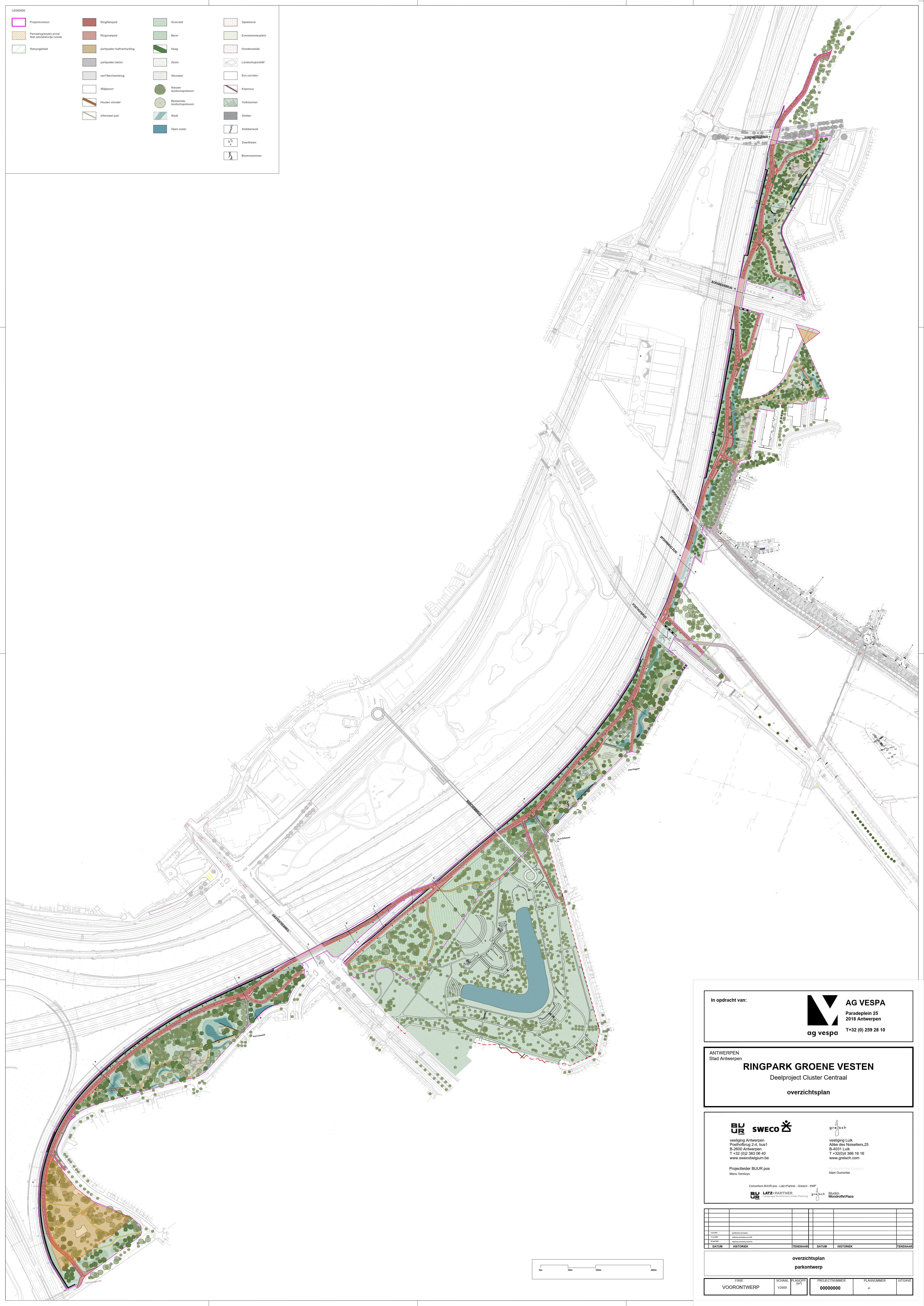 Het voorontwerp van Cluster Centraal, deelproject van Ringpark Groene Vesten