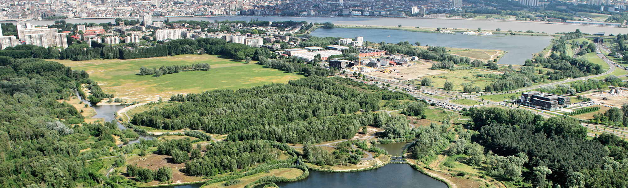 Luchtbeeld van Middenvijver